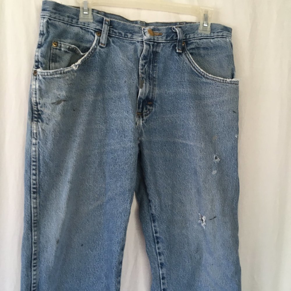 Wrangler Workworn Distressed Jeans Sz 34x30